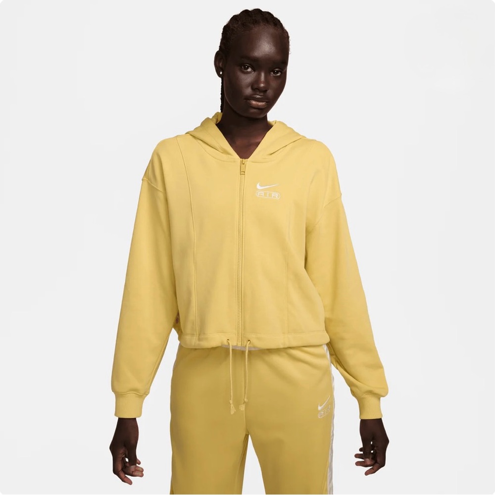 Nike Air Women's Gold Oversized French Terry Full-Zip
Hoodie Size M